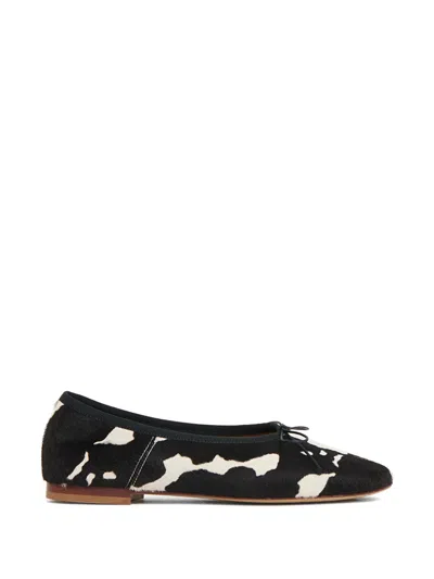 Mansur Gavriel Dream Ballerina Pony-hair Ballet Flats In Black