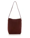 Mansur Gavriel Everyday Cabas Small Suede Tote In Chocolate