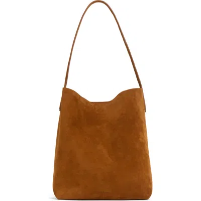 Mansur Gavriel Everyday Cabas Suede Hobo Bag In Brown