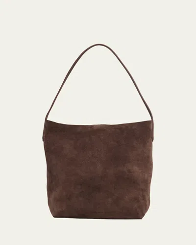 Mansur Gavriel Everyday Cabas Suede Shoulder Bag In Ebony