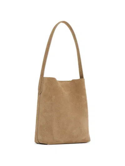 Mansur Gavriel Small Everyday Cabas Suede Hobo Bag In White