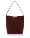 Mansur Gavriel Everyday Cabas Suede Tote In Chocolate