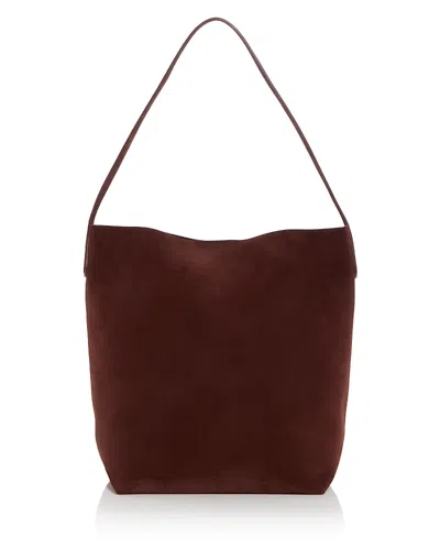 Mansur Gavriel Everyday Cabas Suede Tote In Chocolate