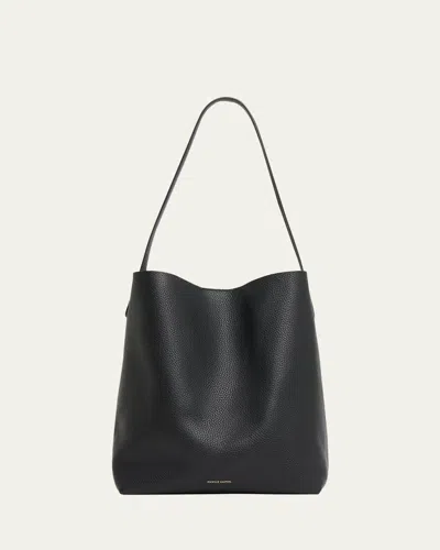Mansur Gavriel Everyday Leather Shoulder Bag In Black
