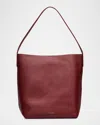 Mansur Gavriel Everyday Leather Shoulder Bag In Burgundy