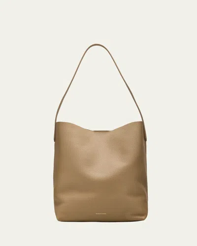 Mansur Gavriel Everyday Leather Shoulder Bag In Gray