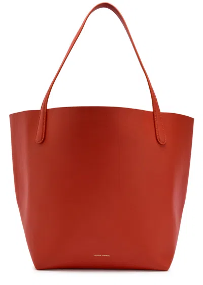 Mansur Gavriel Everyday Leather Tote Bag In Red