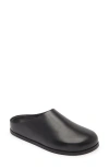 Mansur Gavriel Leather Slippers In Black