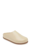 Mansur Gavriel Leather Slippers In Dune