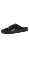 Mansur Gavriel Leather Sandals In Black