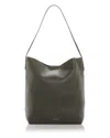 Mansur Gavriel Everyday Leather Shoulder Bag In Seaweed