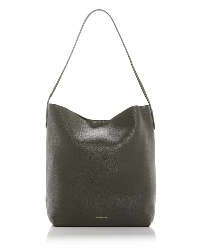 Mansur Gavriel Everyday Leather Shoulder Bag In Seaweed