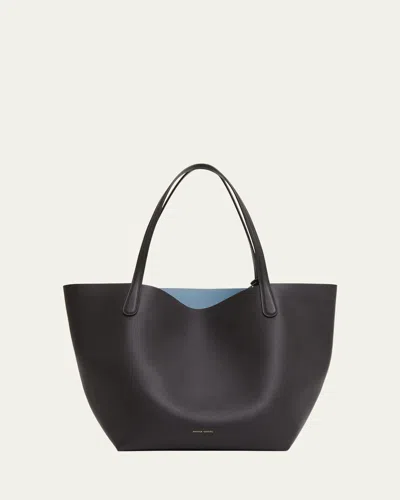 Mansur Gavriel Everyday Soft Leather Tote Bag In Aubergine Cielo