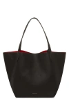 Mansur Gavriel Everyday Soft Tote In Black/flamma