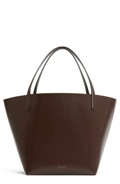 Mansur Gavriel Everyday Soft Leather Tote In Chocolate/warm Grey