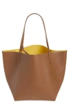 Mansur Gavriel Everyday Soft Leather Tote In Desert / Limone