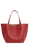Mansur Gavriel Everyday Soft Leather Tote In Flamma/cipria