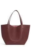 Mansur Gavriel Everyday Soft Leather Tote Bag In Pomegranate