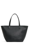 Mansur Gavriel Everyday Soft Leather Zip Tote In Black