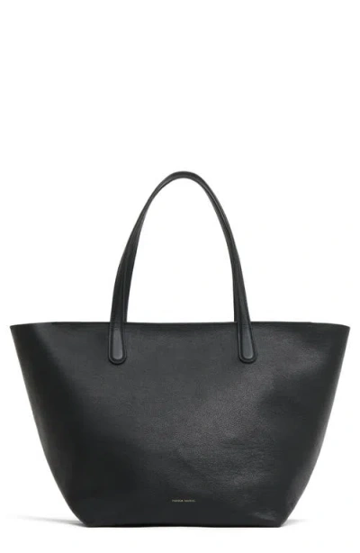 Mansur Gavriel Everyday Soft Leather Zip Tote In Black