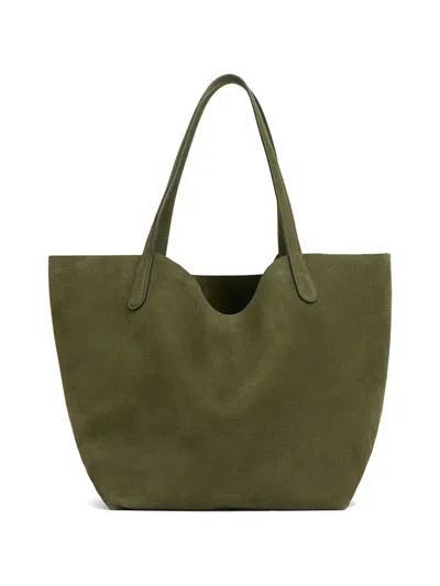 Mansur Gavriel Everyday Soft Suede Tote In Green