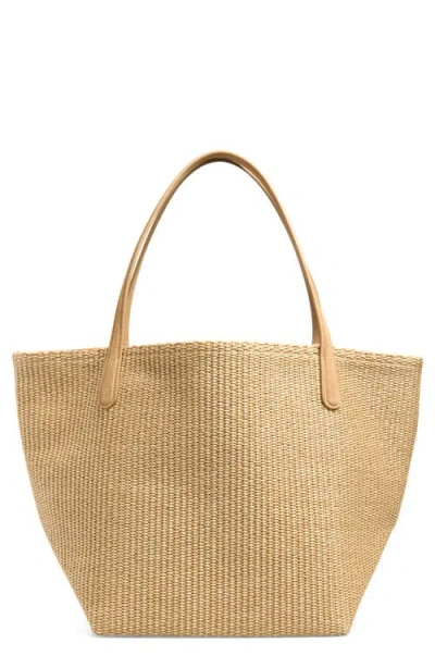 Mansur Gavriel Everyday Soft Raffia Tote In Brown