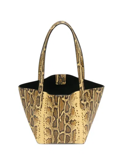 Mansur Gavriel Everyday Soft Snake-effect Leather Tote Bag In Red