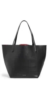 Mansur Gavriel Everyday Soft Tote In Black/flamma