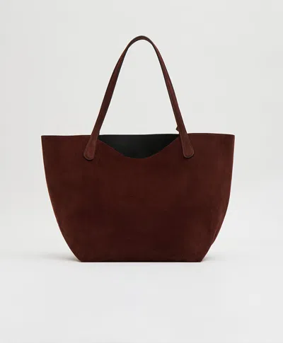 Mansur Gavriel Everyday Soft Tote In Chocolate Suede