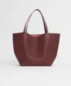 Mansur Gavriel Everyday Soft Leather Tote Bag In Pomegranate