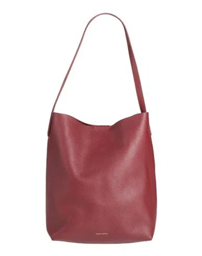 Mansur Gavriel Everyday Woman Shoulder Bag Burgundy Size - Leather In Red