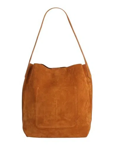 Mansur Gavriel Everyday Woman Shoulder Bag Camel Size - Leather In Sand