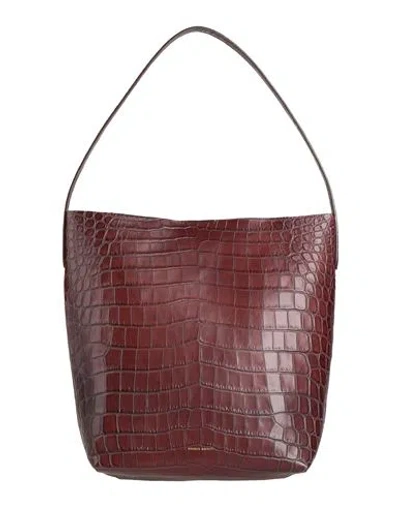 Mansur Gavriel Everyday Woman Shoulder Bag Chocolate Brown Size - Leather