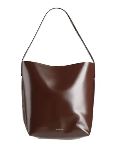 Mansur Gavriel Everyday Woman Shoulder Bag Chocolate Brown Size - Leather