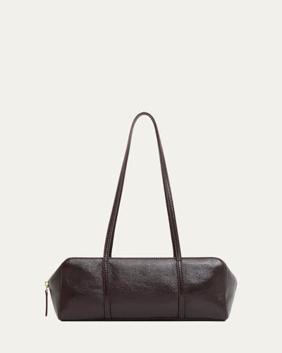 Mansur Gavriel Filo Glossy Leather Shoulder Bag In Purple