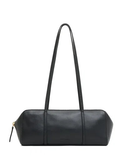 Mansur Gavriel Filo Leather Shoulder Bag In Black