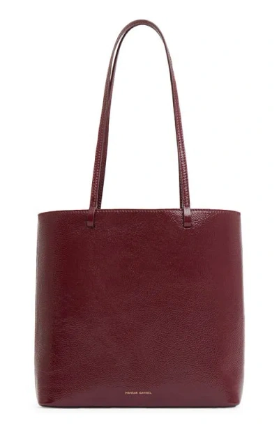 Mansur Gavriel Filo Leather Tote In Burgundy