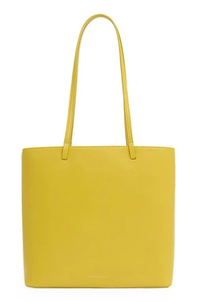 Mansur Gavriel Filo Leather Tote In Orange
