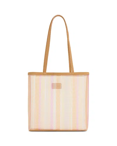 Mansur Gavriel Filo Striped Mesh Tote Bag In Black
