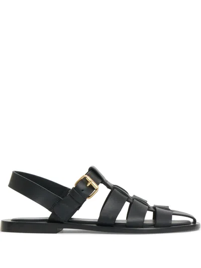 Mansur Gavriel Fisherman Sandals In Black