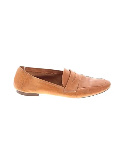 Pre-owned Mansur Gavriel Flats In Brown
