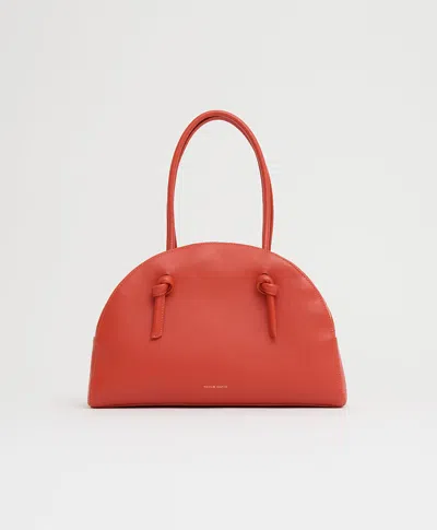 Mansur Gavriel Fortuna Bowlingtasche Mit Knoten In Red