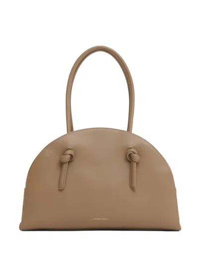 Mansur Gavriel Fortuna Bowlingtasche Mit Knoten In Brown