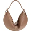 Mansur Gavriel Fortuna Leather Hobo Bag In Biscotto