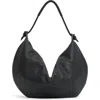 Mansur Gavriel Fortuna Leather Hobo Bag In Black