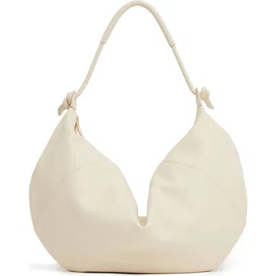 Mansur Gavriel Fortuna Leather Hobo Bag In Jasmine