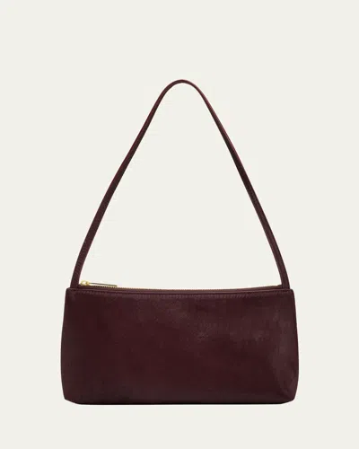Mansur Gavriel Gaia Animal-print Calf Hair Shoulder Bag In Brown