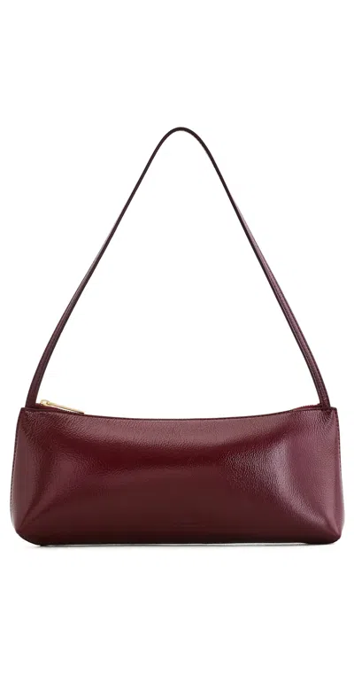 Mansur Gavriel Gaia Baguette Shoulder Bag Claret In Burgundy