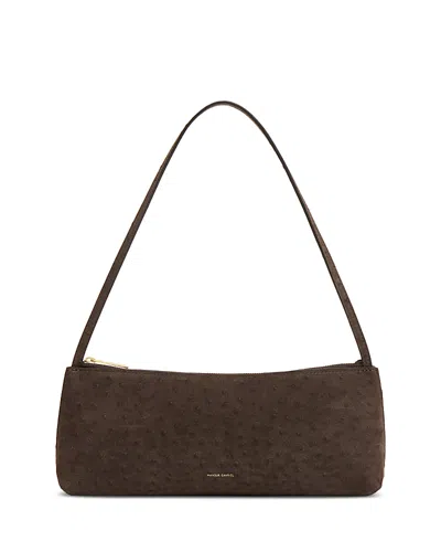 Mansur Gavriel Gaia Embossed Leather Baguette Shoulder Bag In Neutral