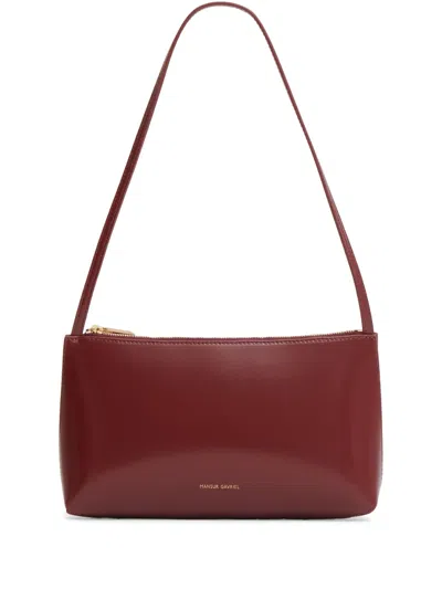 Mansur Gavriel Gaia Leather Bag In Claret